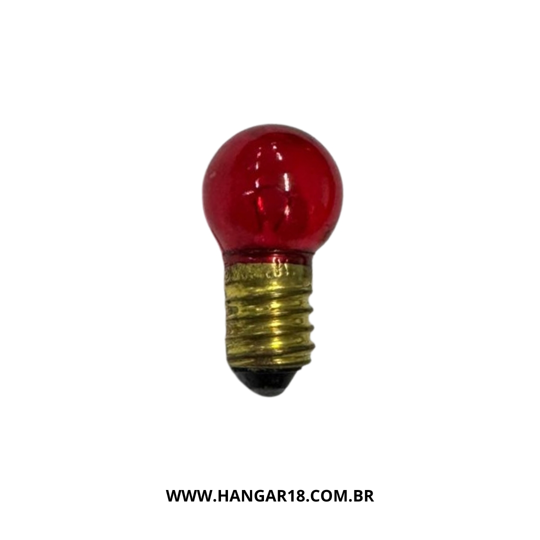 Lampada de Reposicao Rosca15v 14mm LIONEL Vermelho