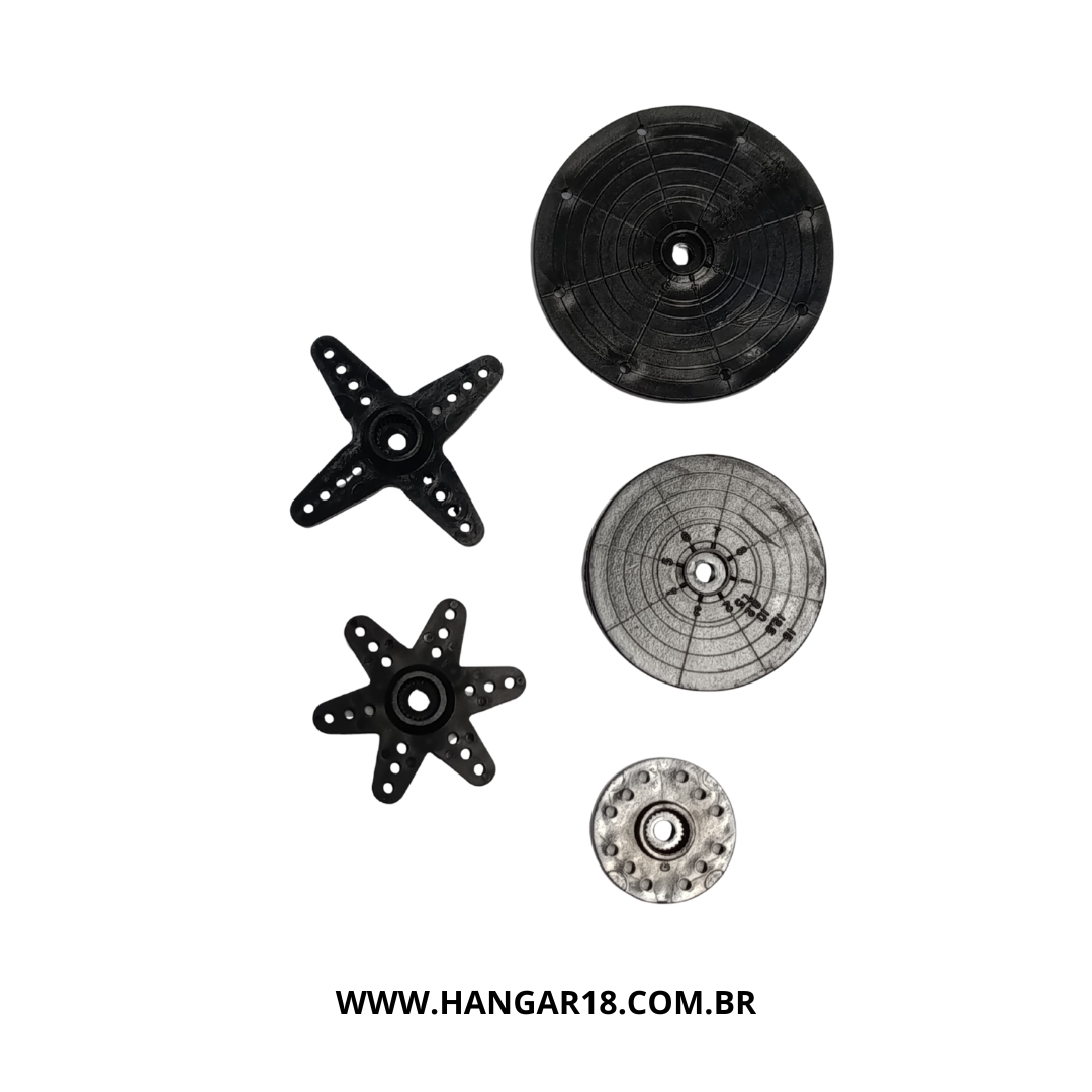 Rosetas para Servo Futaba 4 Tipos com parf. coxim