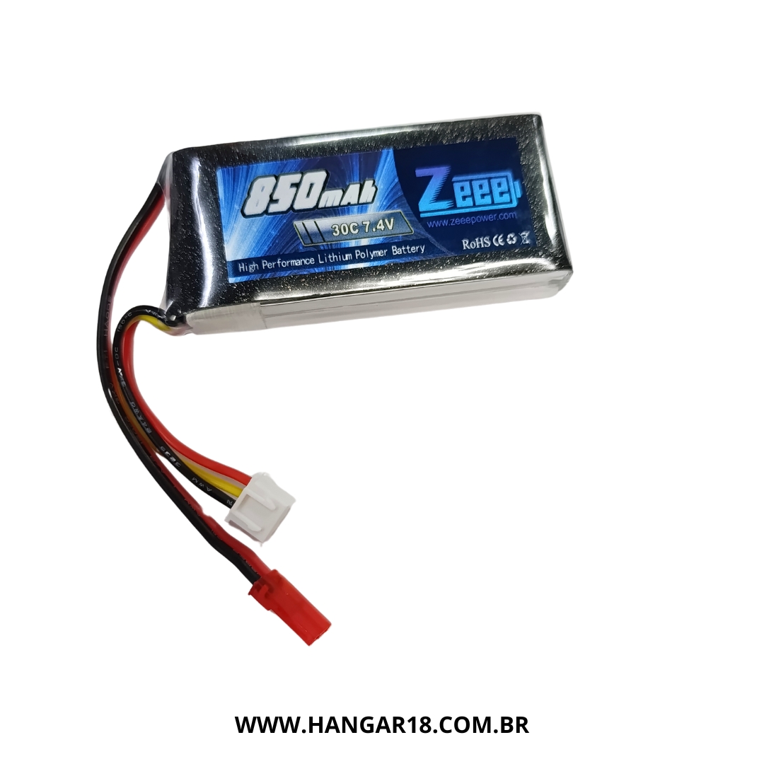 BATERIA LIPO 7.4V 850mAh 30C 2S ZEE JST