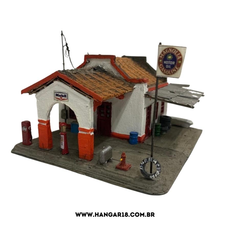 DIORAMA POSTO DE GASOLINA ESCALA HO (0263) ANJOLY