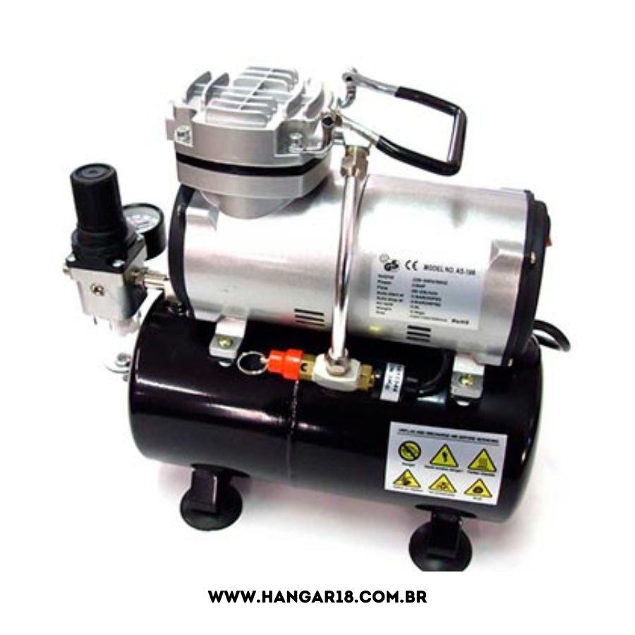 Compressor de ar de um cilindro com tanque
