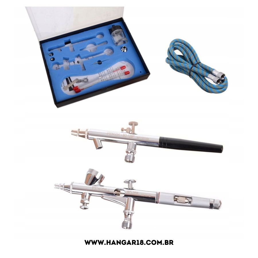 Dois Aerógrafo Double Action BD-280K C/ MANGUEIRA