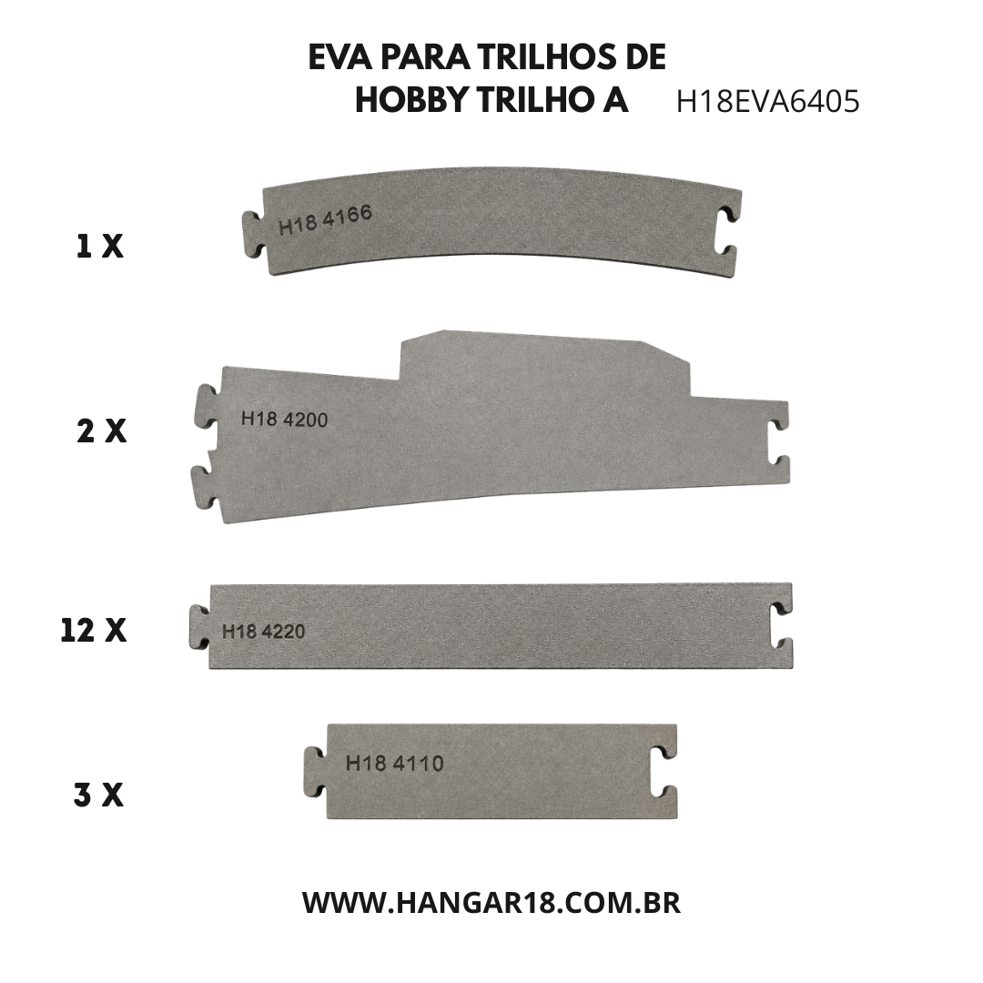 BASE DE EVA HOBBY TRILHO CAIXA A 6405 4MM