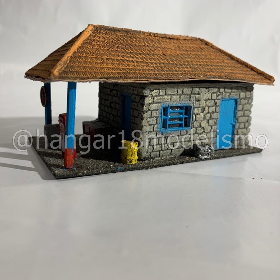 DIORAMA POSTO DE GASOLINA ESCALA HO (0088) ANJOLY