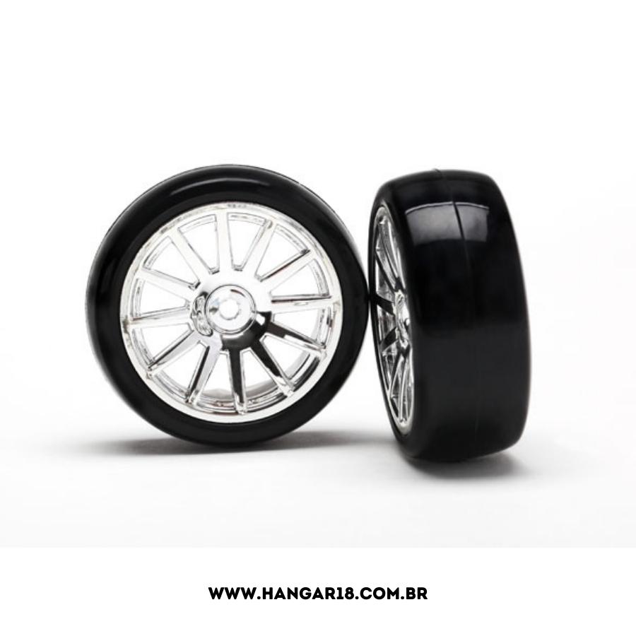 TIRES & WHEELS ASSEMBLED GLUED CHROME LATRAX
