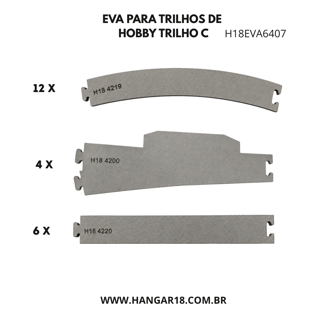 BASE DE EVA HOBBY TRILHO CAIXA C 6407 4MM