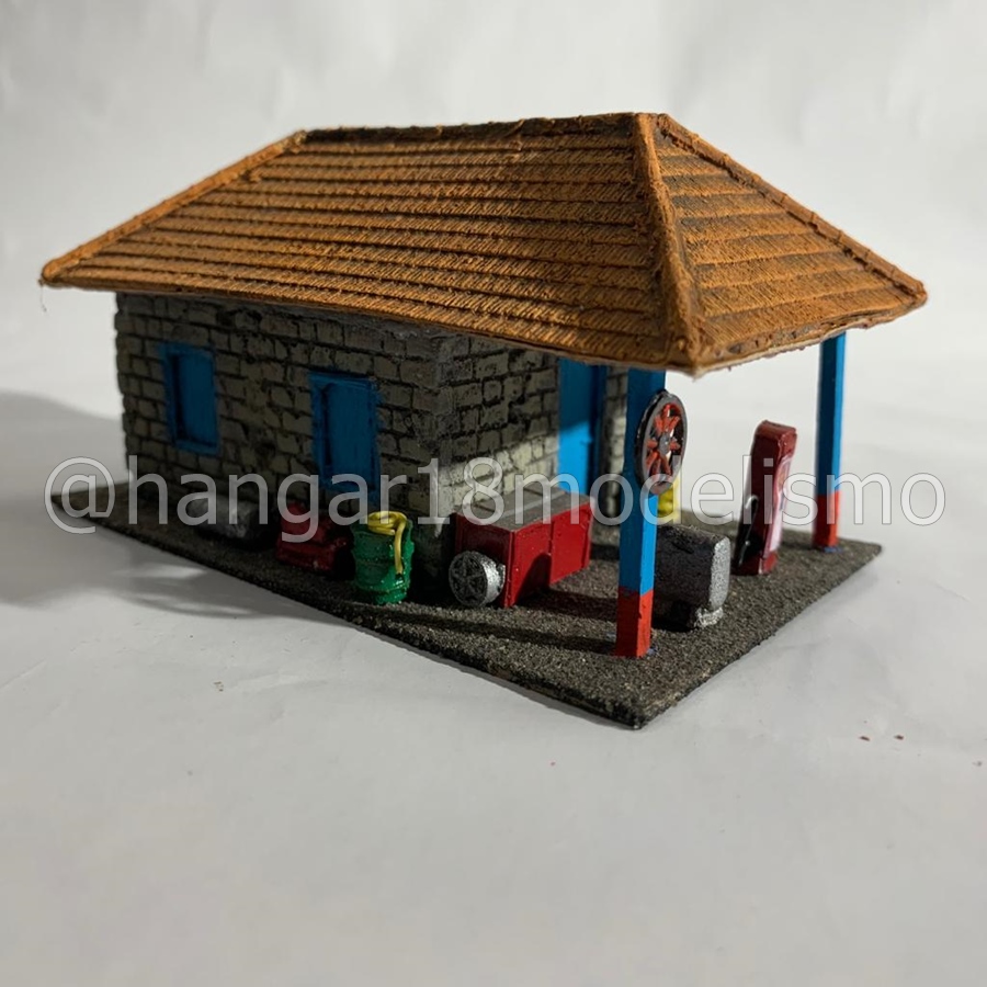 DIORAMA POSTO DE GASOLINA ESCALA HO (0088) ANJOLY