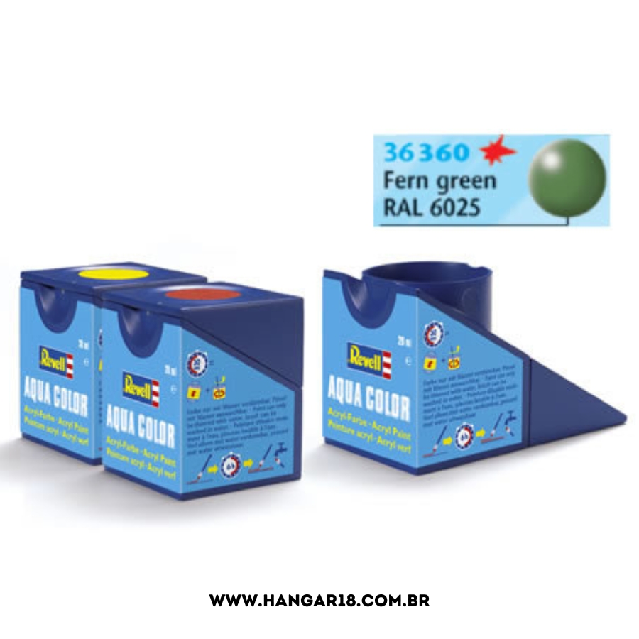 TINTA REVELL ACRILICA 36360 VERDE SAMAMBAIA 14ML