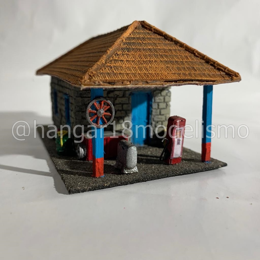 DIORAMA POSTO DE GASOLINA ESCALA HO (0088) ANJOLY