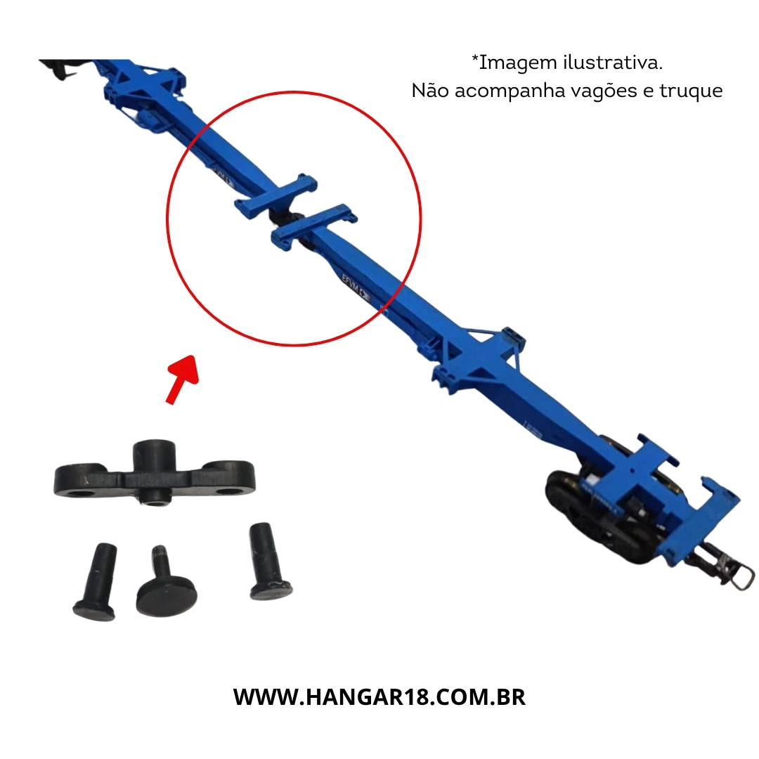 KIT ACOPLAMENTO VAGÃO DUPLO CONTAINER 2075 H18